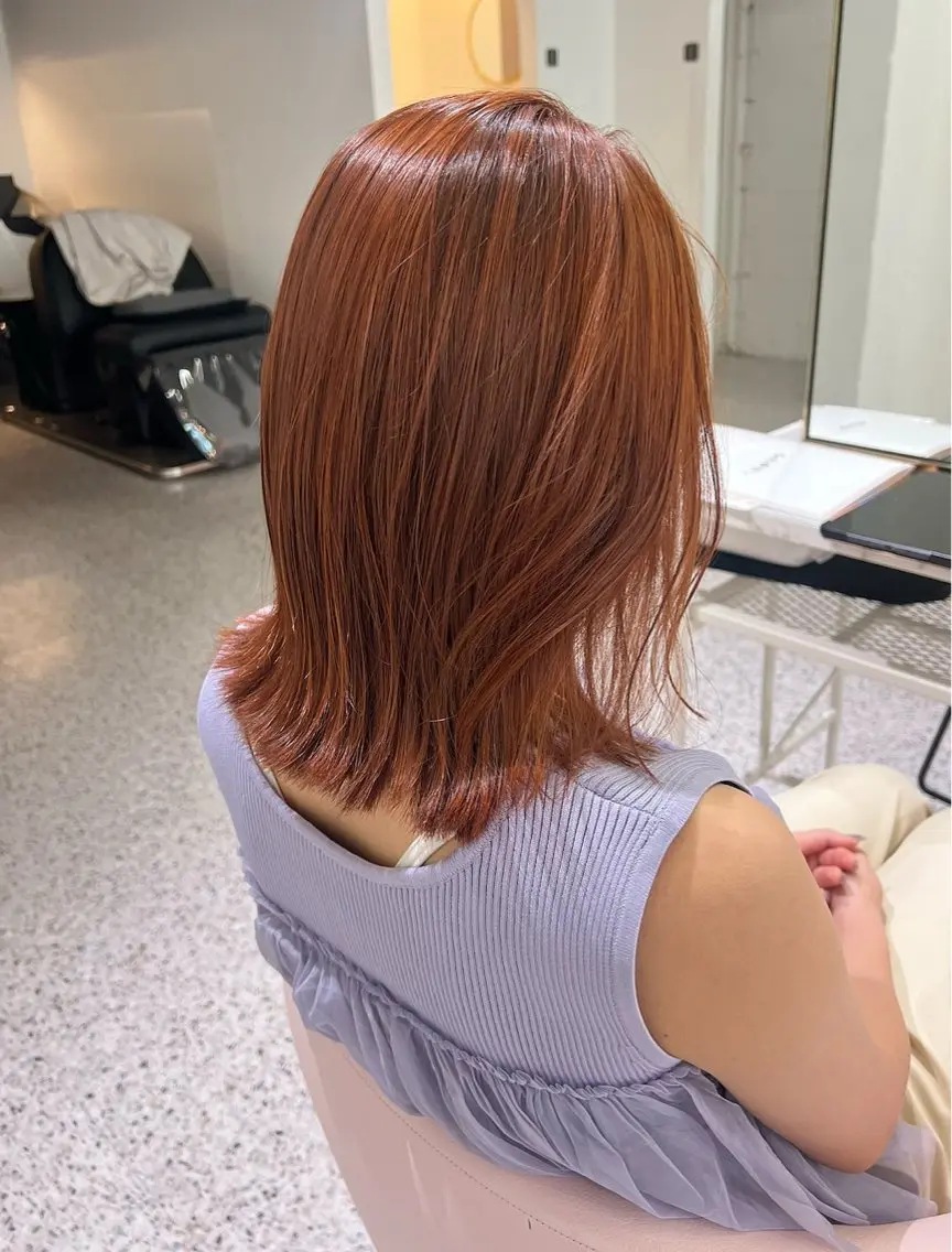 ミディアム カラー カット ヘアカラー トリートメント cher. naoのヘアスタイル