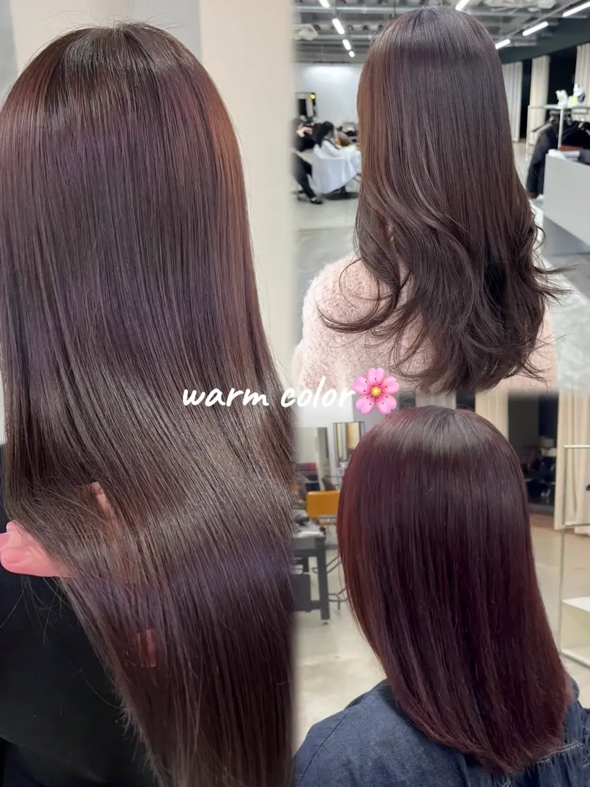 ロング オレンジブラウン ピンクブラウン レッドブラウン ヘアカラー かおり/似合わせ/ 透明感カラーのヘアスタイル