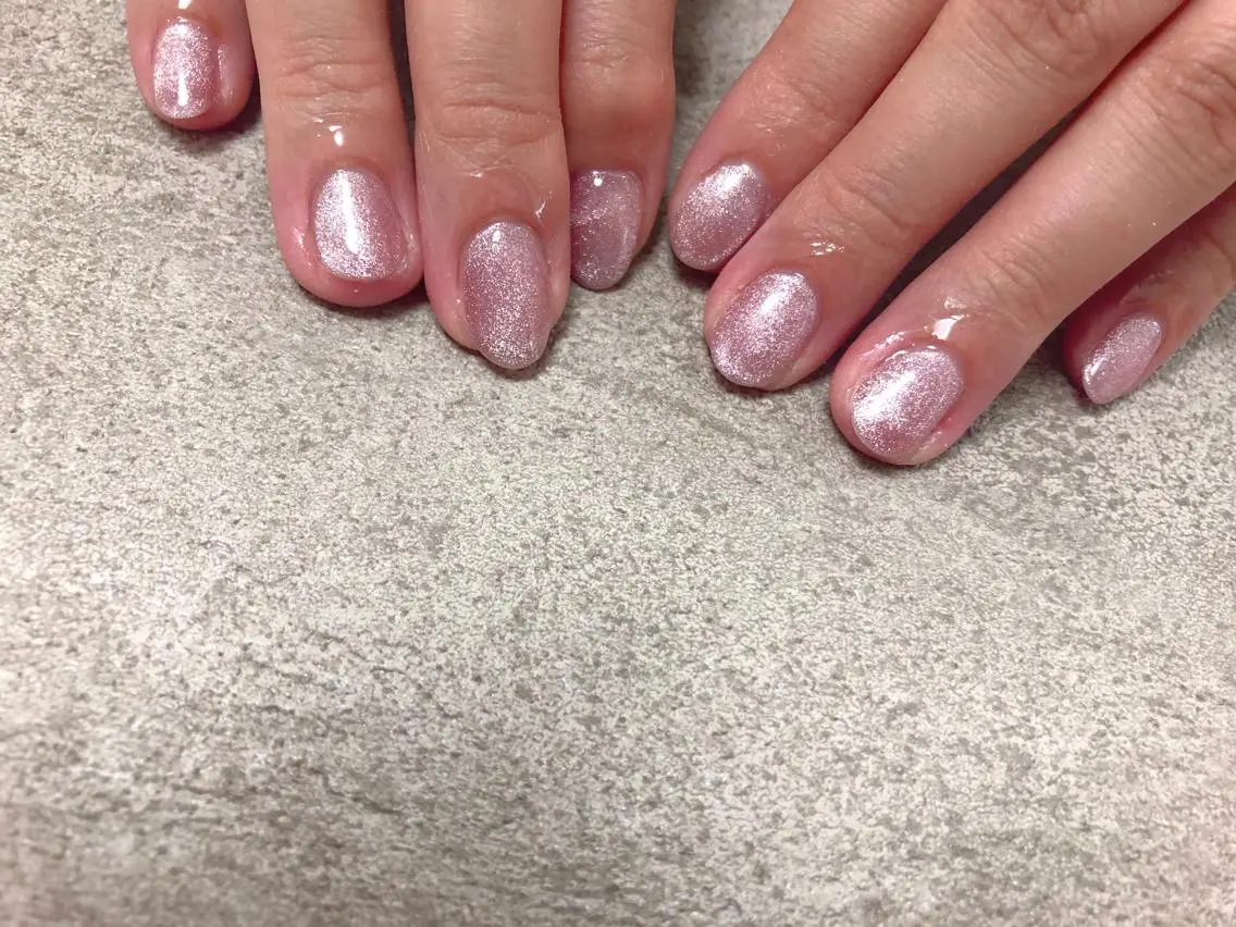ネイル マグネットネイル ピンク 春ネイル mogunail &blowのネイルデザイン