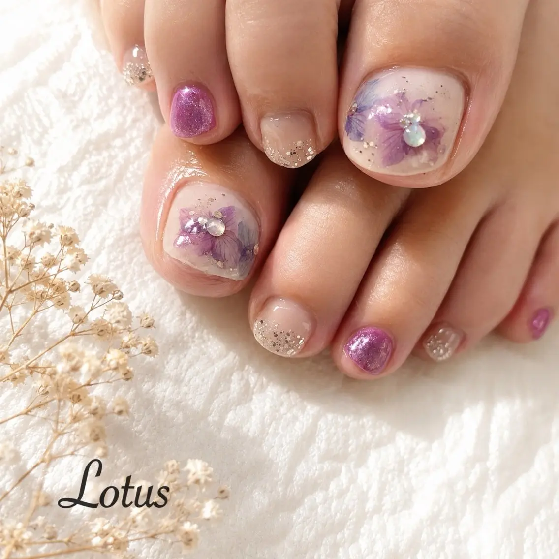 ネイル ハンドネイル フットネイル ネイル＆脱毛 Lotus🌸のネイルデザイン
