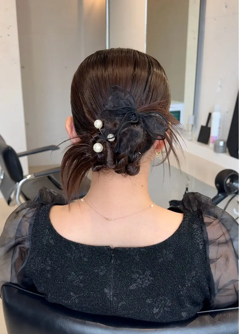 ヘアアレンジ 結婚式・ブライダル ヘアセット ヘアセット大募集 ˗ˋˏairiˎˊ˗のヘアスタイル