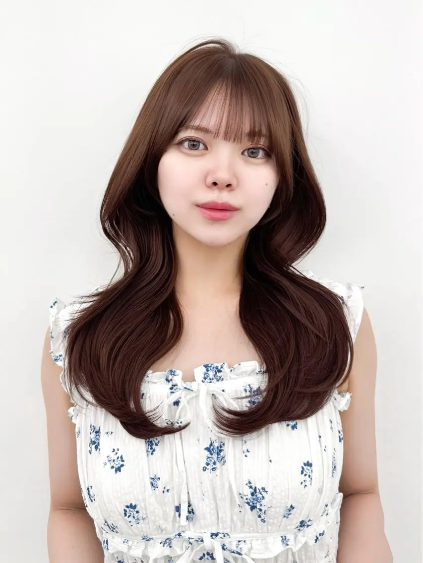 ロング 韓国ヘア　紗希 🦋のヘアスタイル