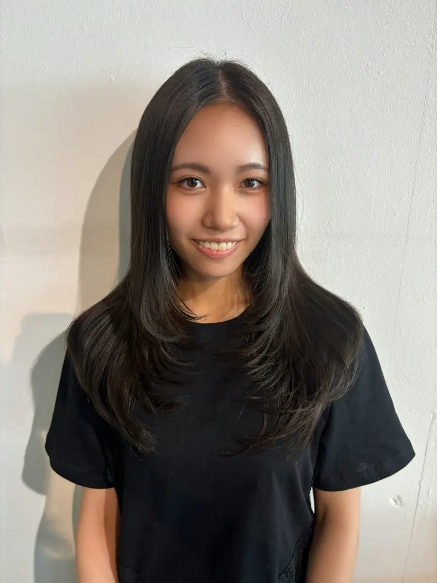 ロング レイヤーカット カット のどか 縮毛矯正/ショートのヘアスタイル