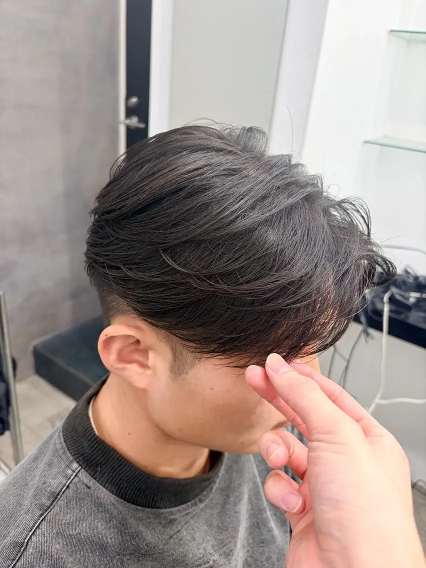 メンズ フェザーパーマ メンズパーマ カット 静岡 / 毛流れ特化 /メンズヘア/真大のヘアスタイル