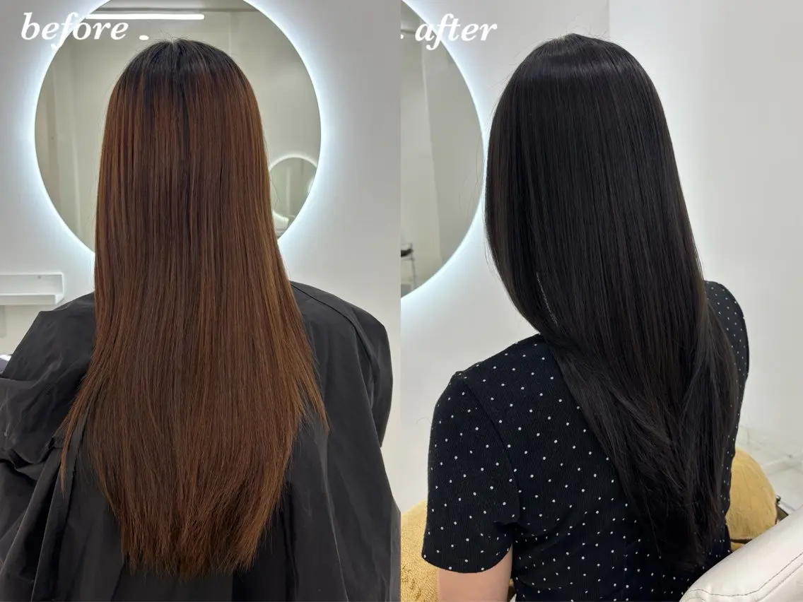 ロング カラー カット ヘアカラー トリートメント 【aini天王寺】 𝐚𝐢𝐫𝐢✂︎のヘアスタイル