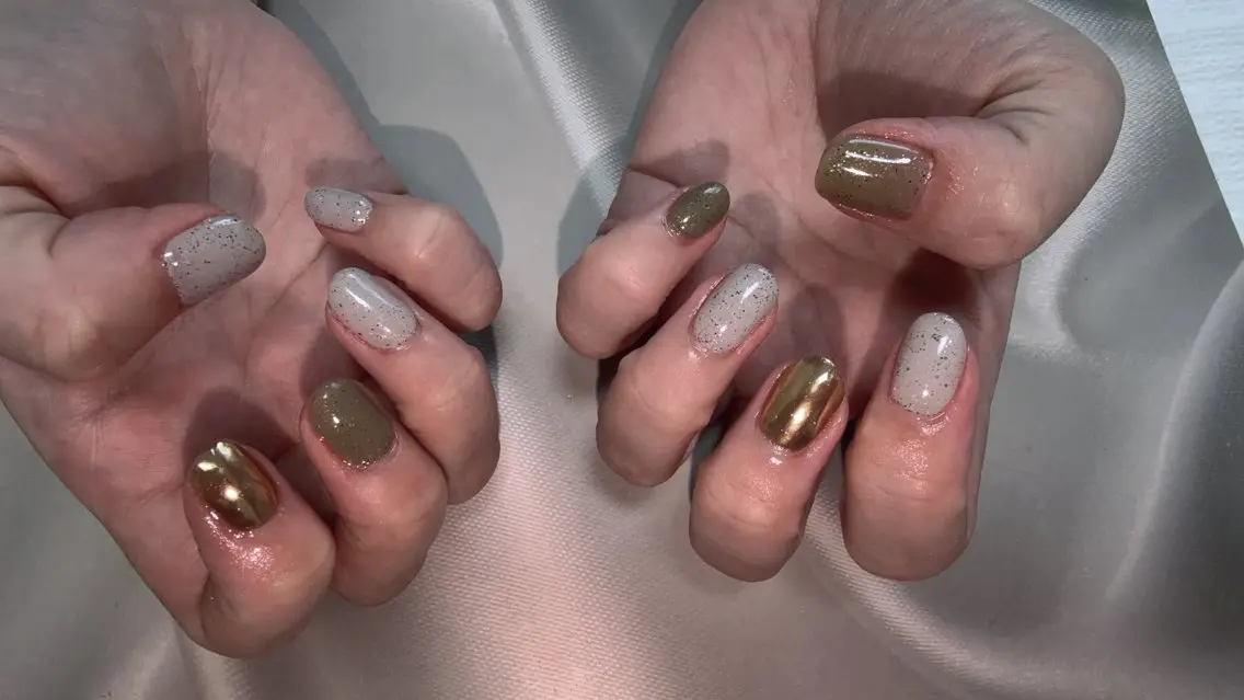 ネイル ミラーネイル ハンドネイル coco nailのネイルデザイン