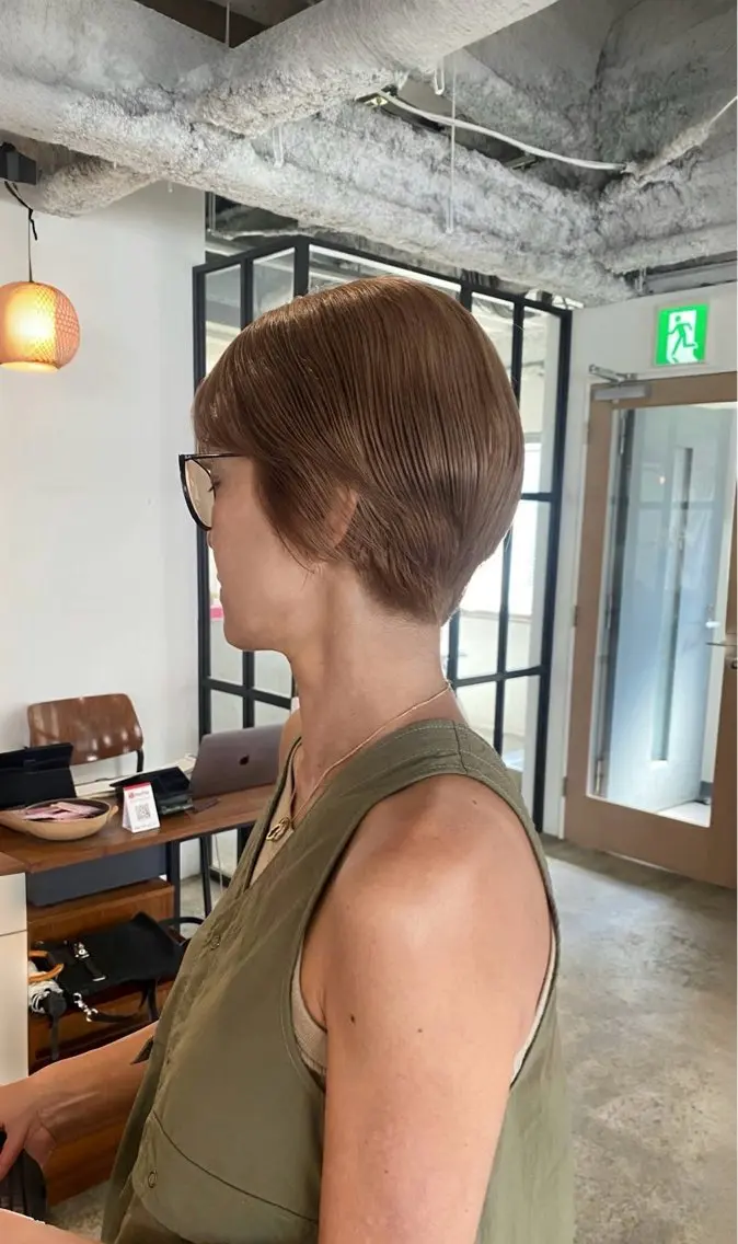 ショート カラー ヘアアレンジ ベージュカラー ブリーチ ショートヘア 🎀suzuna 透明感colorのヘアスタイル