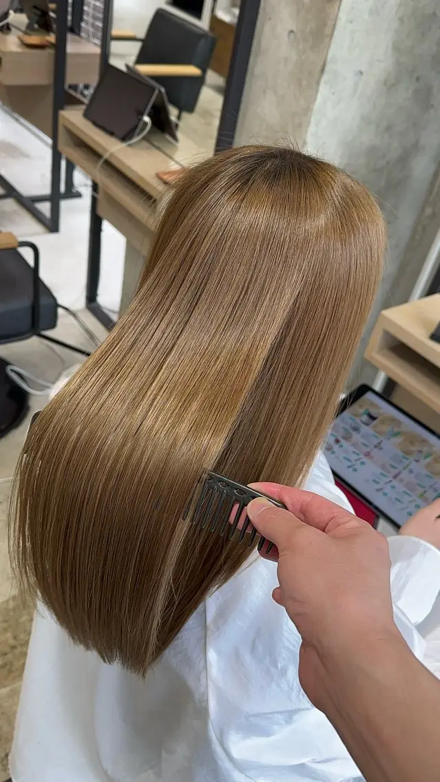 ロング 縮毛矯正 トリートメント ➴➷完全美髪特化➹➶ 黒山憂希のヘアスタイル