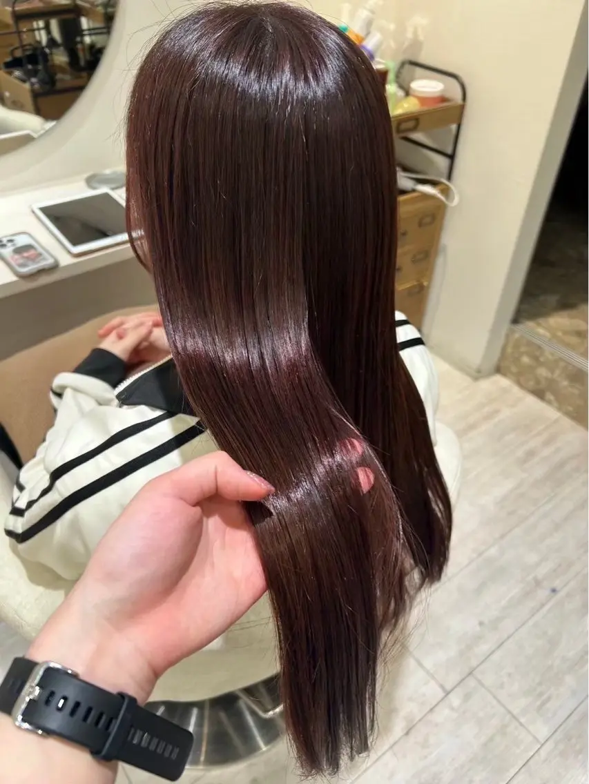 ロング カラー カット ヘアカラー 中田 陽菜のヘアスタイル