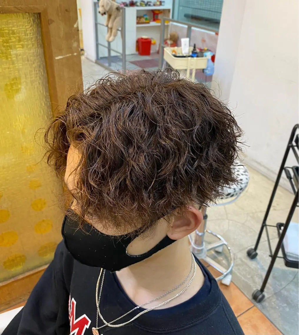 メンズカット＋パーマ🦱#ニュアンスパーマ　#スペインカールの写真