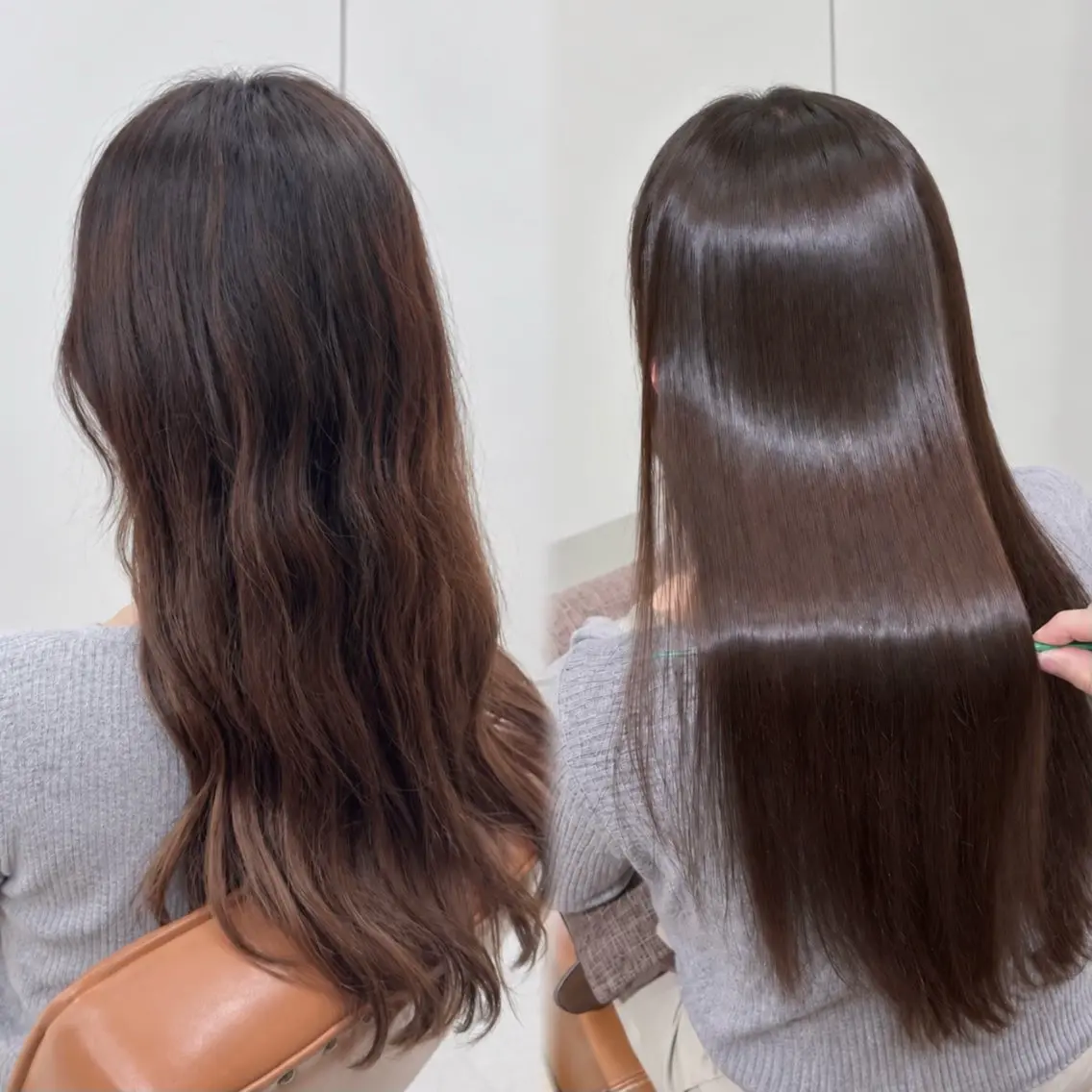 ロング カット 縮毛矯正 トリートメント 髪質改善　縮毛矯正 つやボブ／銀座／あおのヘアスタイル