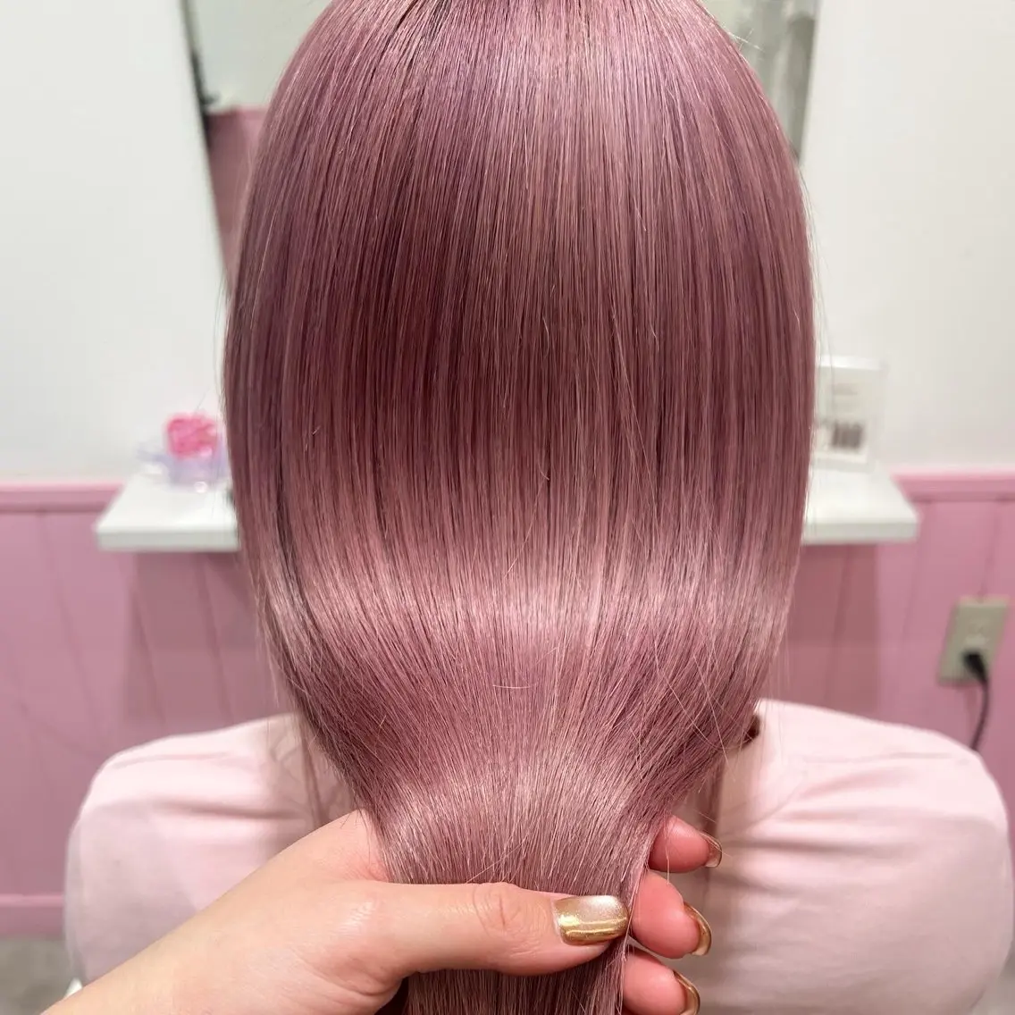 セミロング カラー ヘアカラー トリートメント 🎀ダブルカラー/ ピンク×ガーリー🎀のヘアスタイル