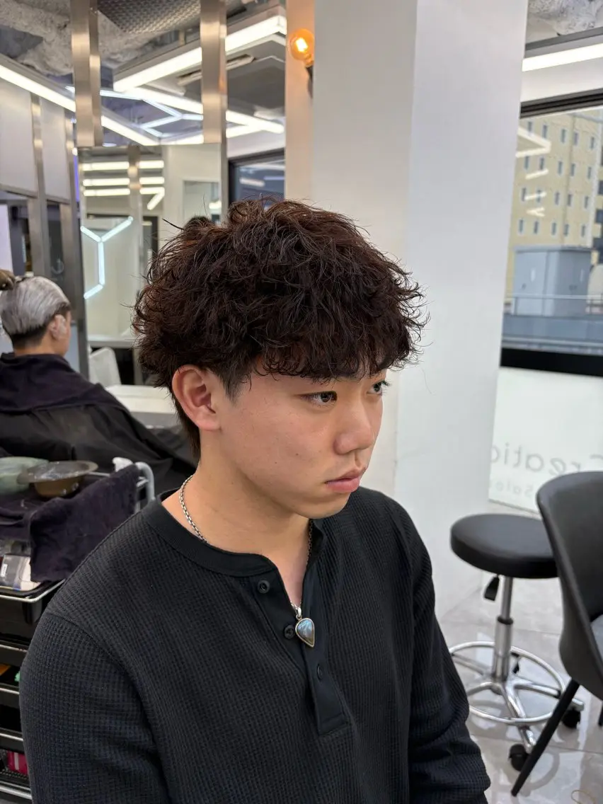 パーマ メンズ カット パーマ 🔥ジャス/ 無造作パーマ特化🔥のヘアスタイル