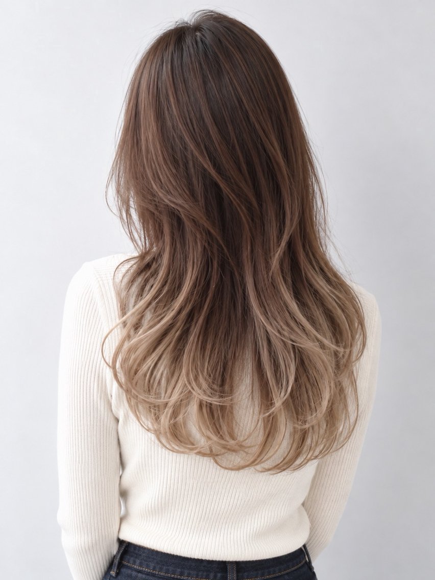 ロング カット ヘアカラー トリートメント 🐺ウルフ/レイヤー 似合わせ‎🤍沙羅のヘアスタイル