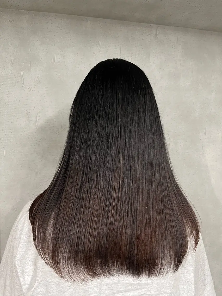 ロング パーマ ストレートパーマ anon Loemのヘアスタイル