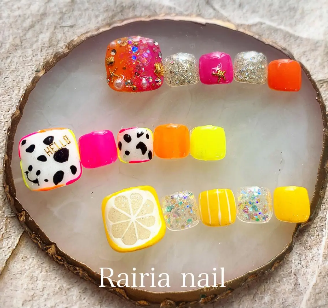 ネイル ジェルネイル パラジェル 夏ネイル Rairia nail本八幡店のネイルデザイン