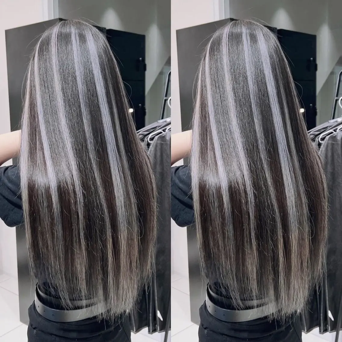 ロング カラー ハイライトカラー ハイライト ヘアカラー 福西 洋斗のヘアスタイル