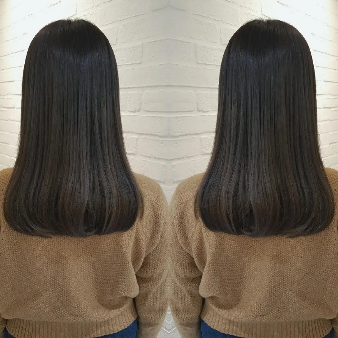 セミロング アッシュ あらき ちさとのヘアスタイル