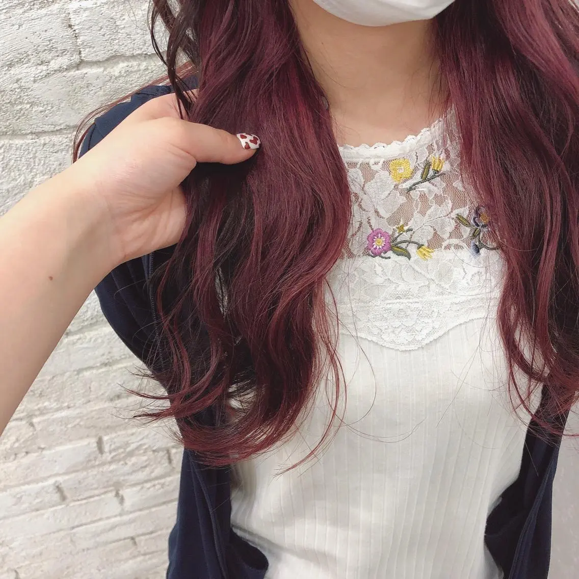 ロング カット ヘアカラー トリートメント ヘッドスパ ヘアセット ️韓国ヘア／レイヤー カットYūka❤️のヘアスタイル