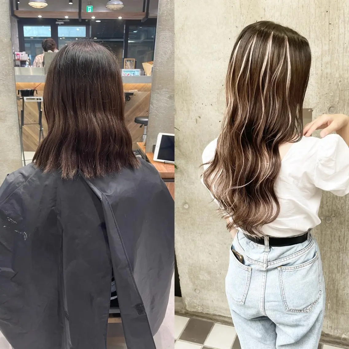 ロング カラー ヘアアレンジ エクステ TATSUYA アートディレクターのヘアスタイル