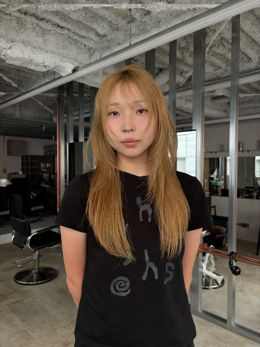 セミロング カラー ヘアカラー トリートメント haru/レイヤー/ ダブルカラーのヘアスタイル