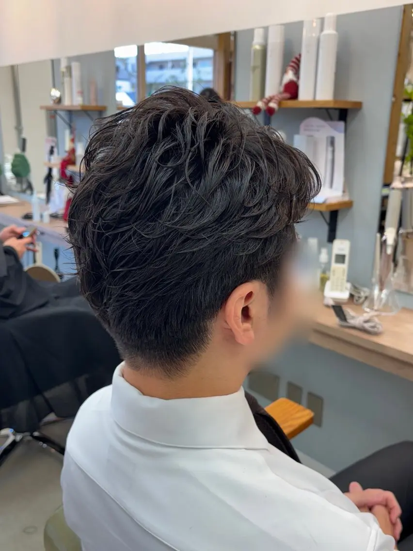 パーマ メンズ カット パーマ 八木橋 朋香のヘアスタイル