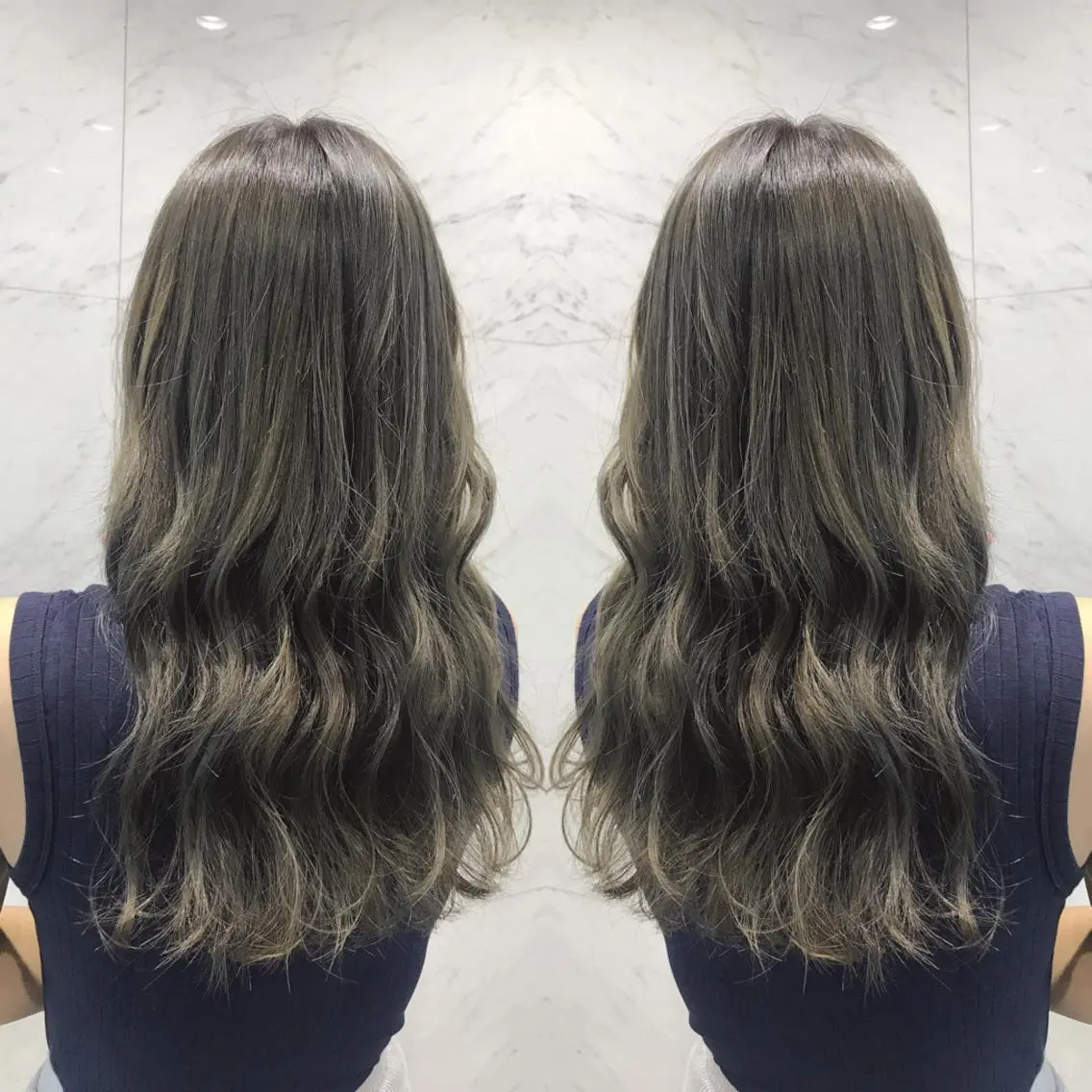 ロング ヘアカラー 重政 和樹のヘアスタイル