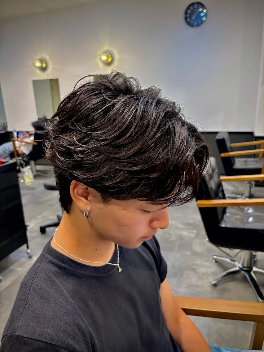 パーマ メンズ 玉置 晴太郎のヘアスタイル
