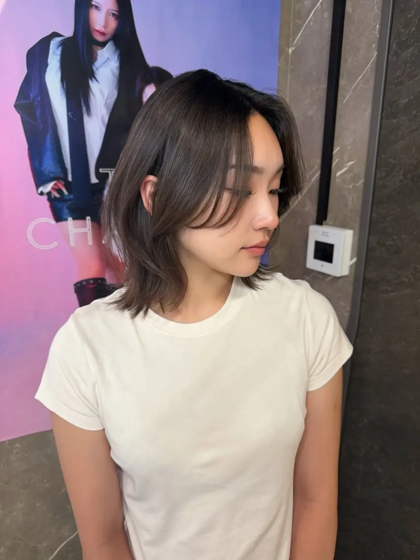 ミディアム caho/大阪梅田 韓国ヘア♡のヘアスタイル
