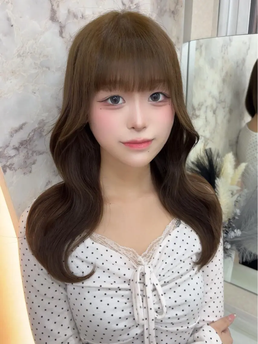 セミロング カラー ヘアカラー トリートメント 🍓みのり🍓/大宮 /透明感カラー💖のヘアスタイル
