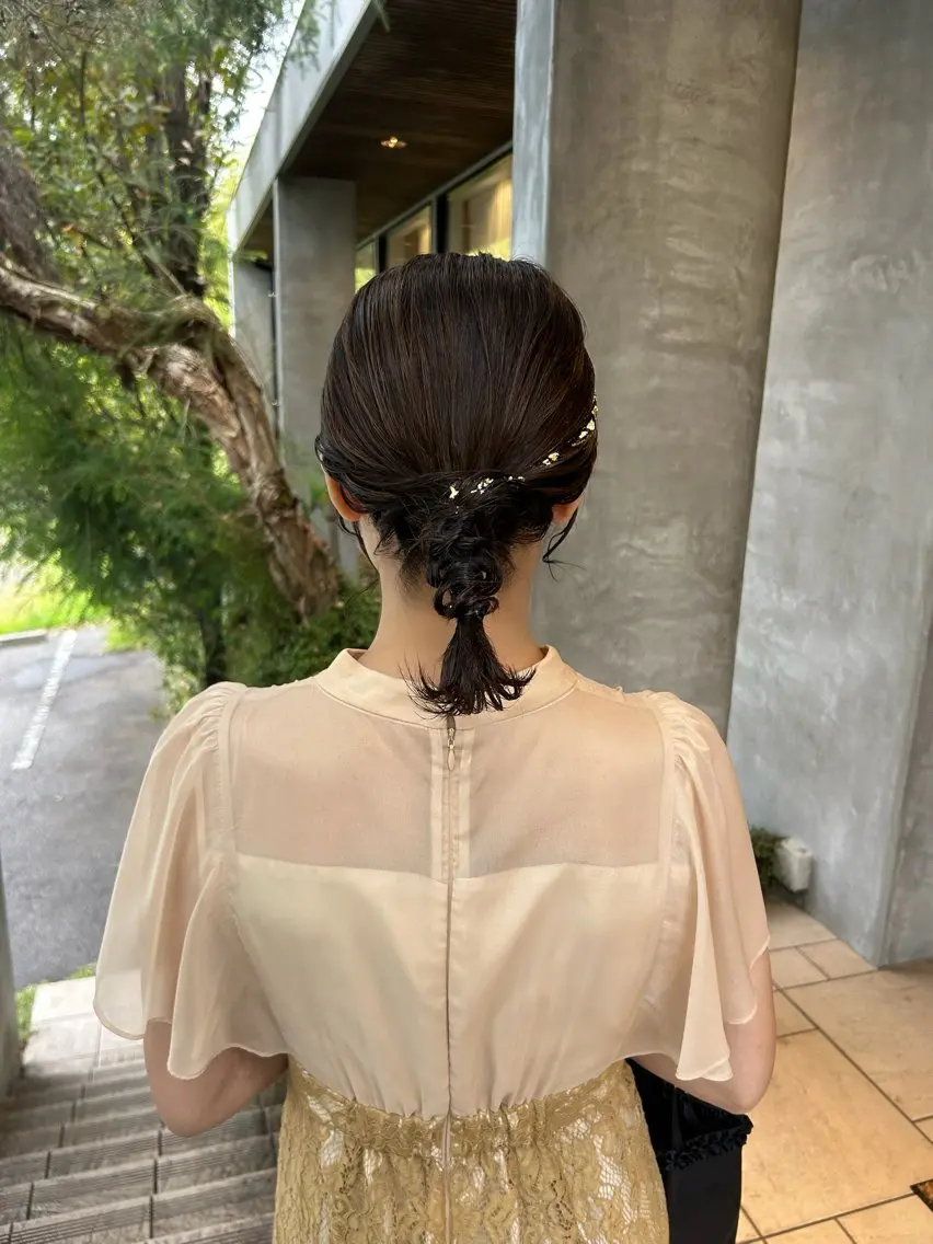 ミディアム ヘアアレンジ ボブ ヘアセット lapis / soraのヘアスタイル