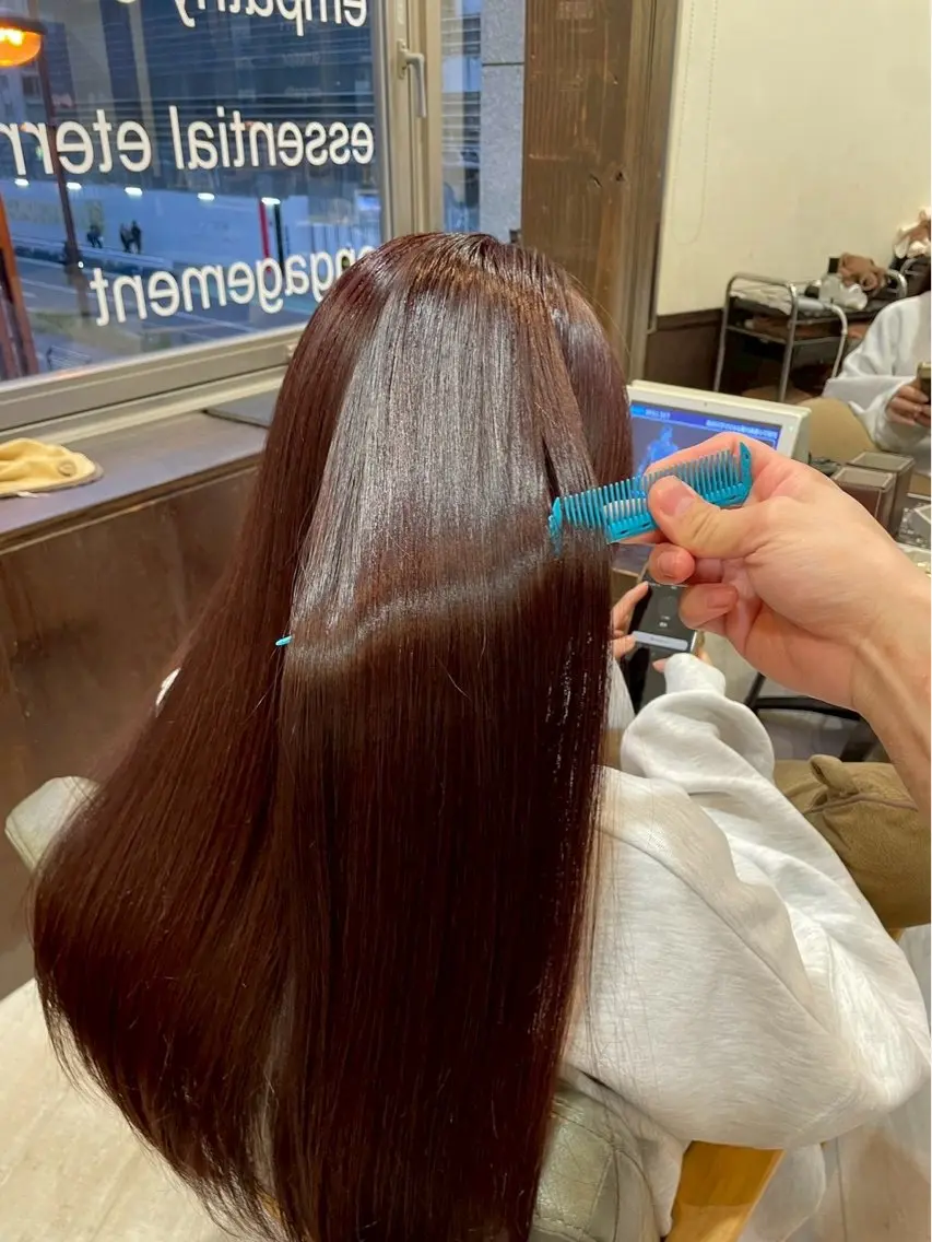 ロング 縮毛矯正 ヘアカラー 縮毛矯正 【モデル様募集中】 渡邊 マサキのヘアスタイル