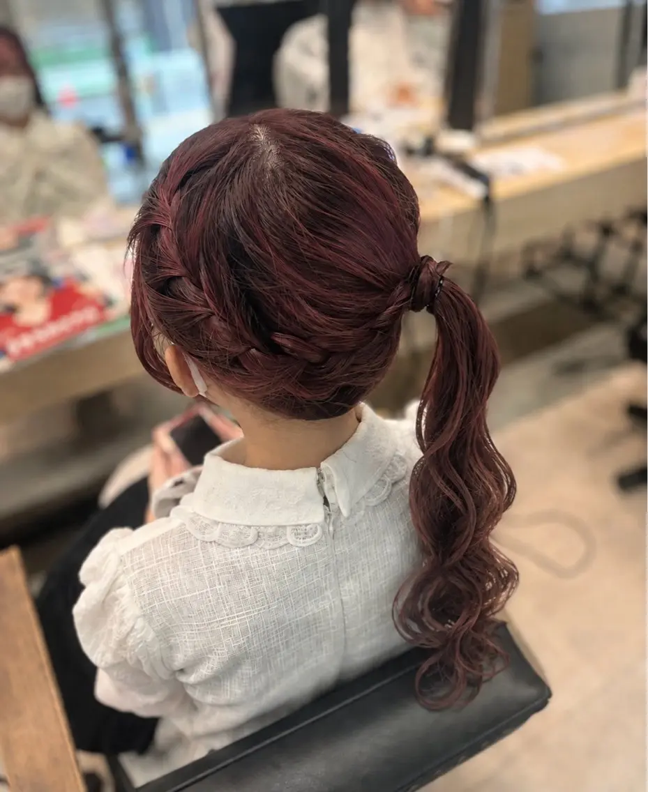 ヘアアレンジ ヘアセット 暖色カラー/ベージュ ヘアアレンジ/あやかのヘアスタイル