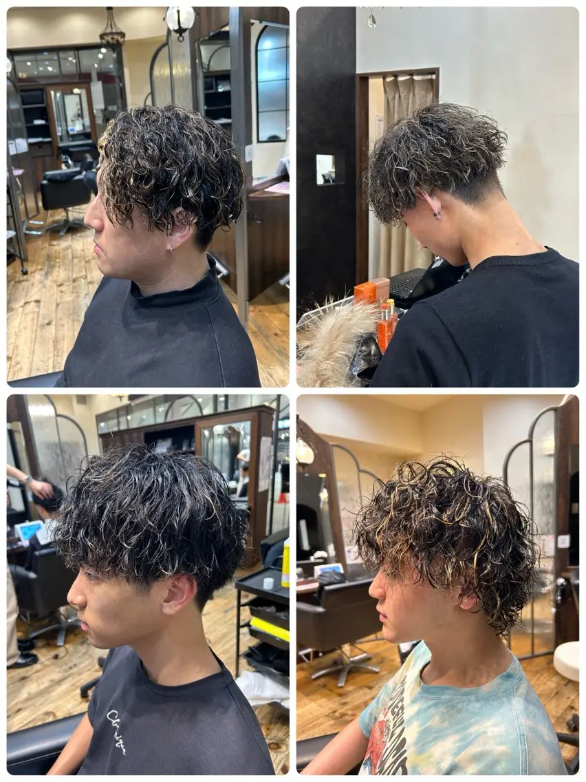 【メンズ限定】カット+パーマ+ハイライトの写真