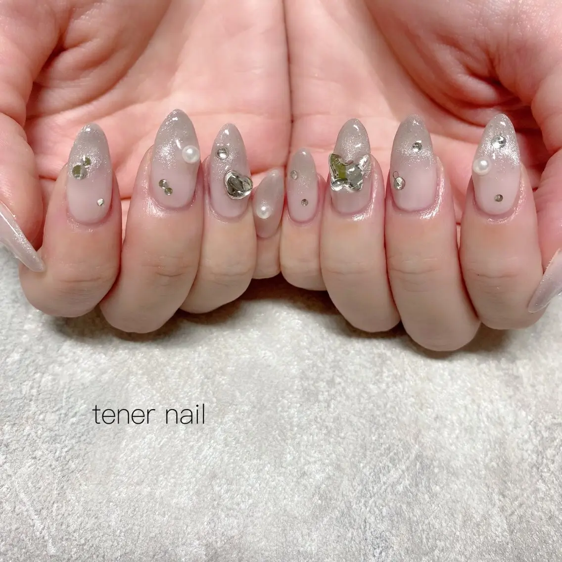 ネイル フレンチネイル マグネットネイル マグネットフレンチ ハンドネイル テネルネイル tener nailのネイルデザイン