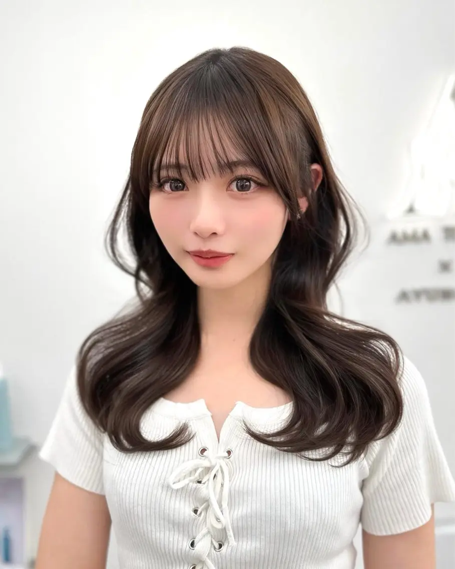 セミロング カラー メンズ メンズ韓国風 透明感カラー 韓国風ヘア レイヤーカット カット ヘアカラー トリートメント ヘッドスパ ヘアセット 前髪顔まわりカット 🌈中村海聖のヘアスタイル