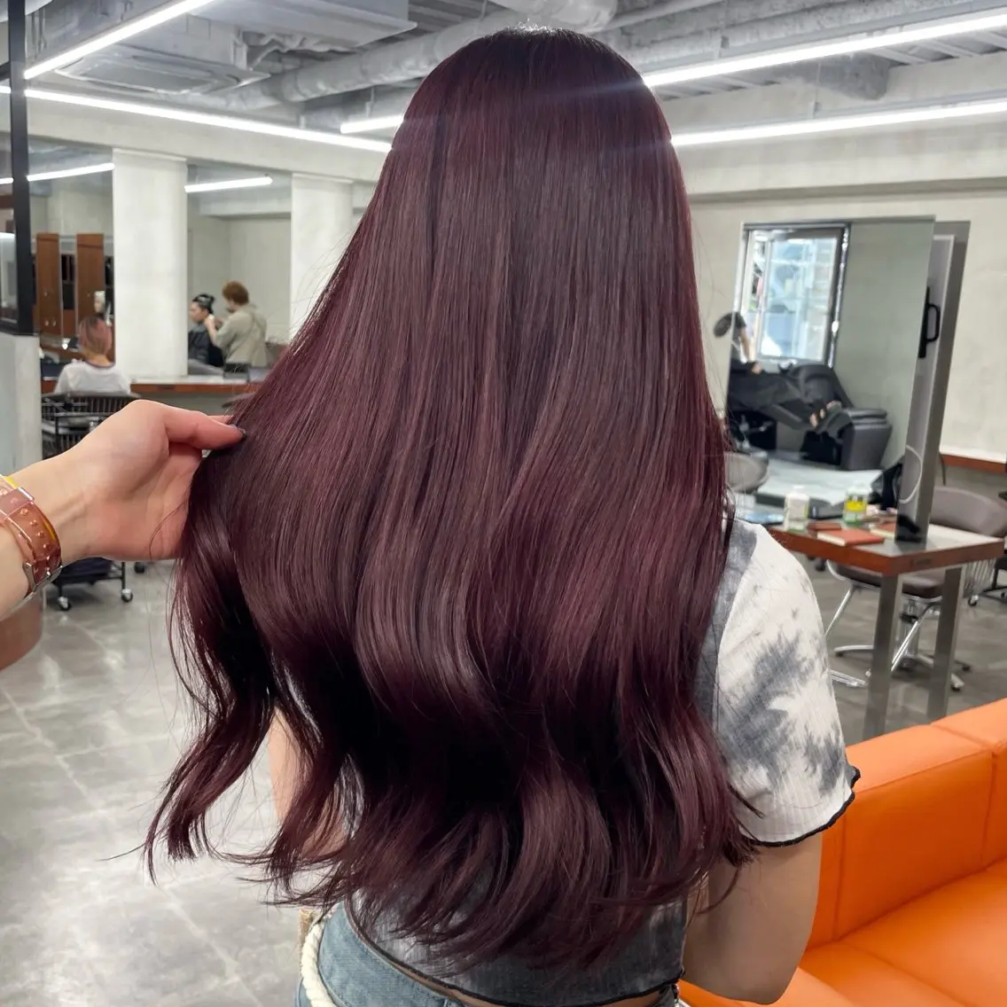 ロング カラー カット ヘアカラー トリートメント 🤍ブリーチなしカラ ー/渋谷/YUU🤍のヘアスタイル