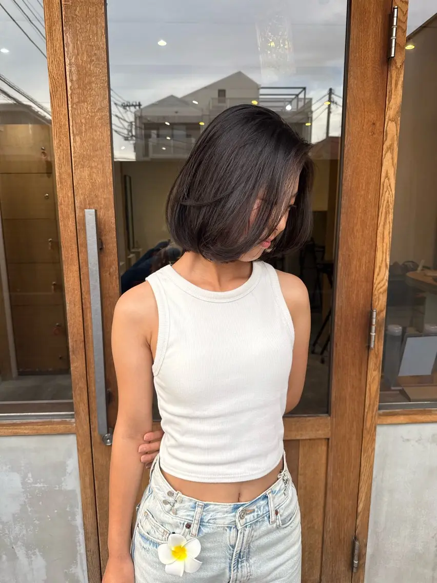 ミディアム ボブ レイヤーカット ミキ🤹🏻‍♀️ 鎌倉・カット／カラーのヘアスタイル