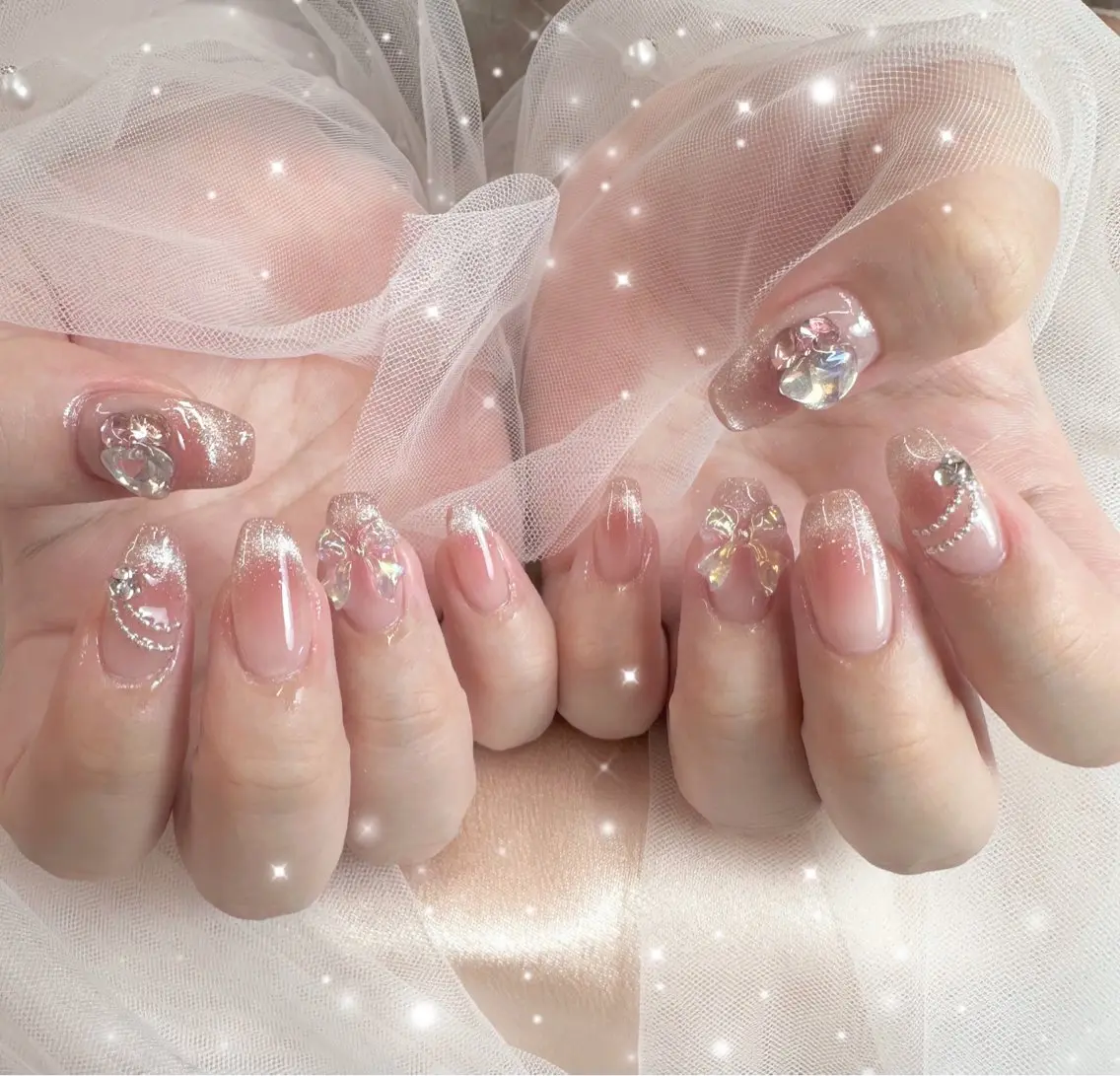 オフ込み🤍持ち込みネイル120分💎💅可愛い系のネイルが得意です🧸🫶💓の写真