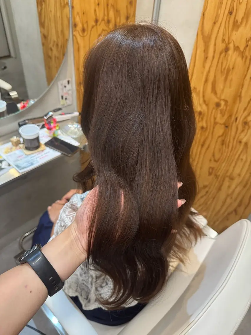 セミロング カラー 🌙ヘーゼルベージュ レイヤーカット🌙のヘアスタイル