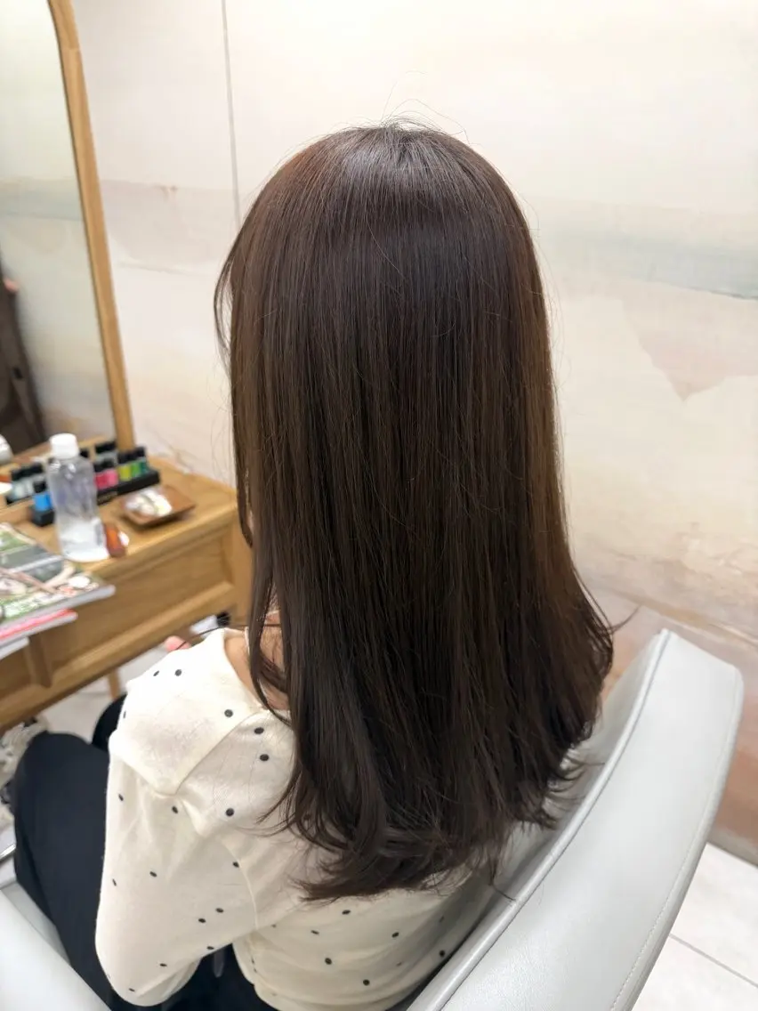 ロング カラー カット 颯/レイヤー/ボブ レディースモデルのヘアスタイル