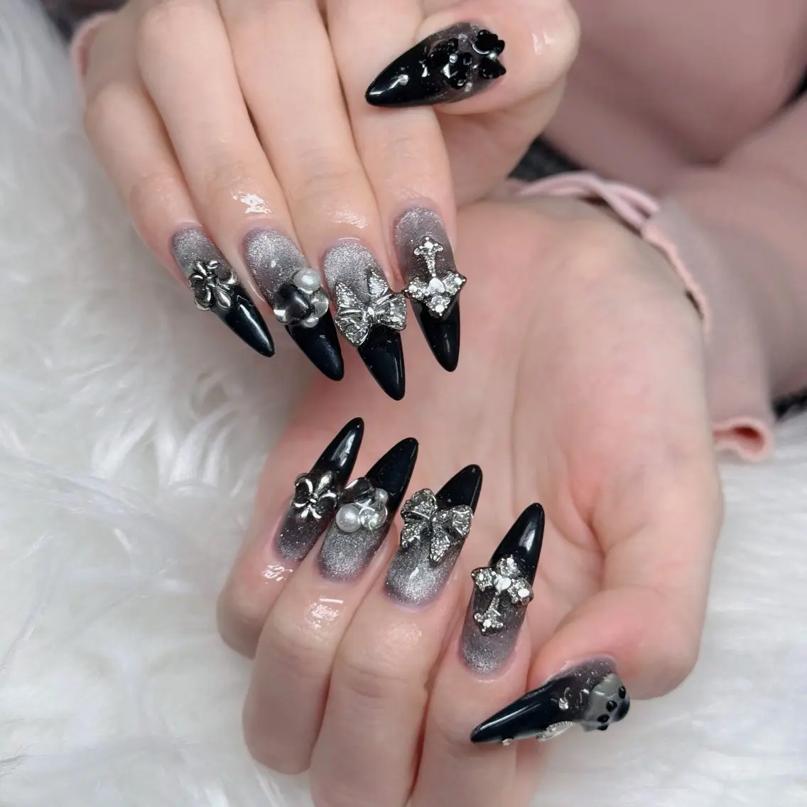 ネイル フットネイル フレンチネイル グラデーション 韓国ネイル ロングネイル ハンドネイル Hani Nail Salonのネイルデザイン
