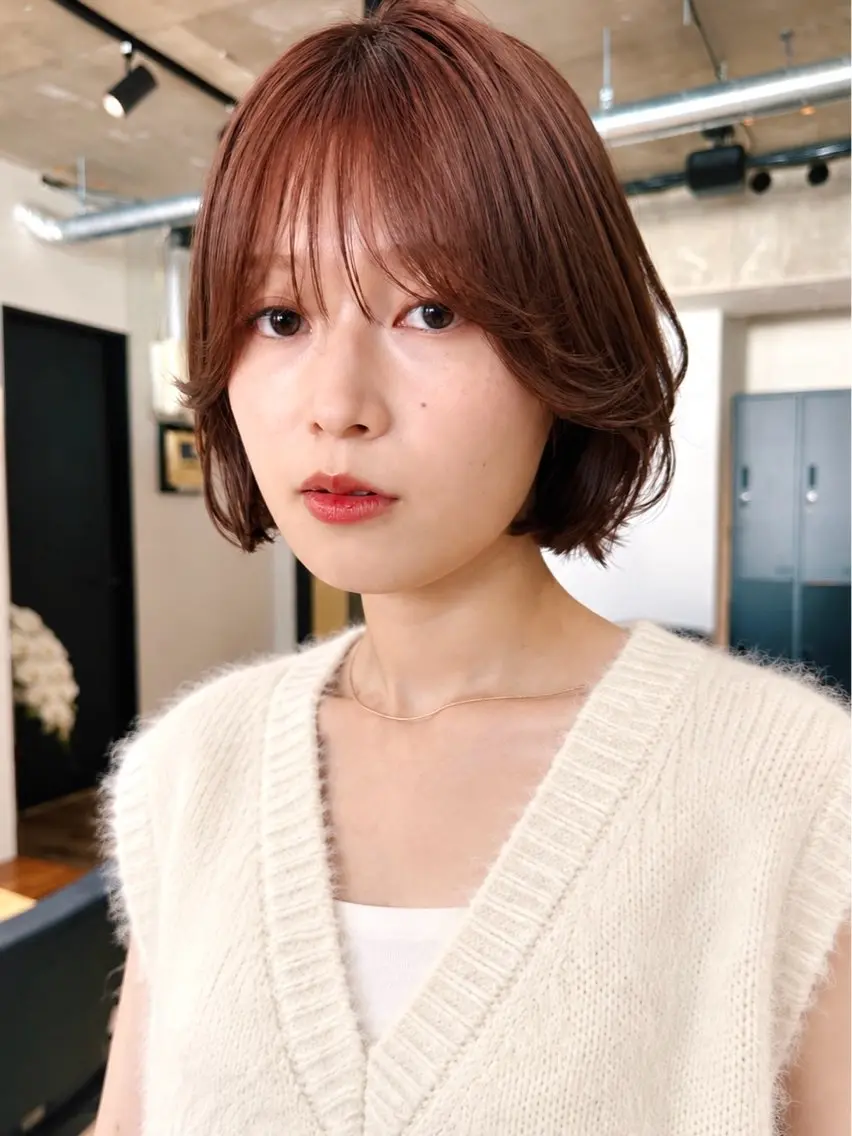 ショート カラー パーマ kazuki【顔周り ×レイヤーカット】のヘアスタイル