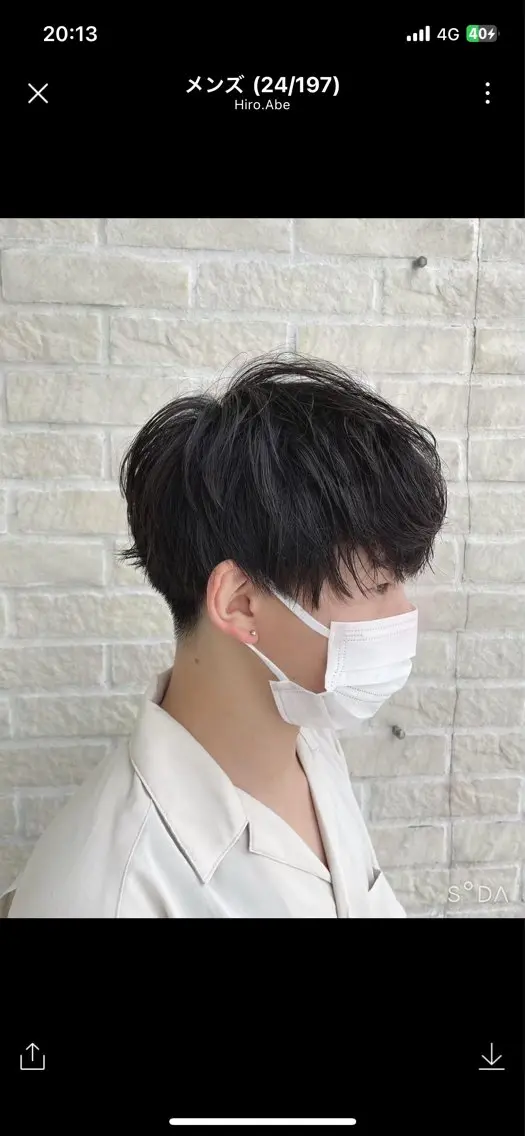 ミディアム 成瀬スパイラル パーマ清水大隼のヘアスタイル