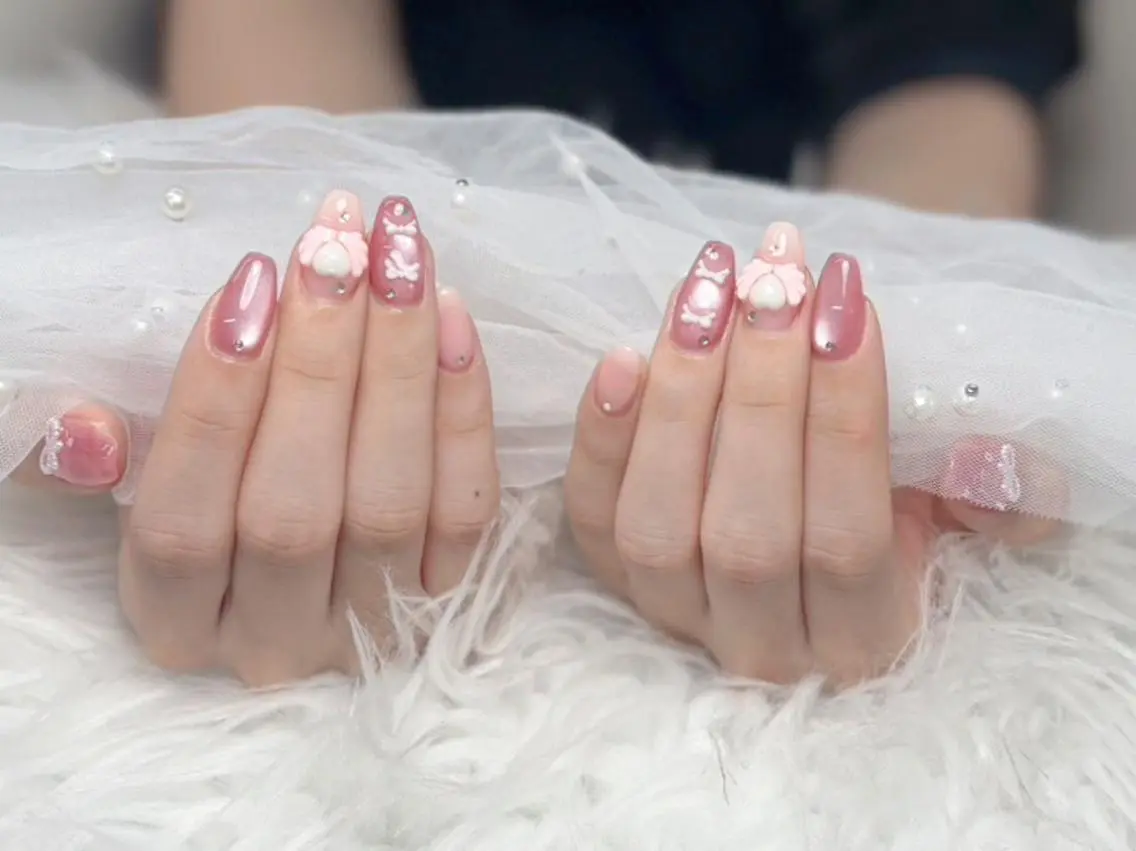 ネイル ハンドネイル 💕リリチップ 長持ち得意🩷のネイルデザイン