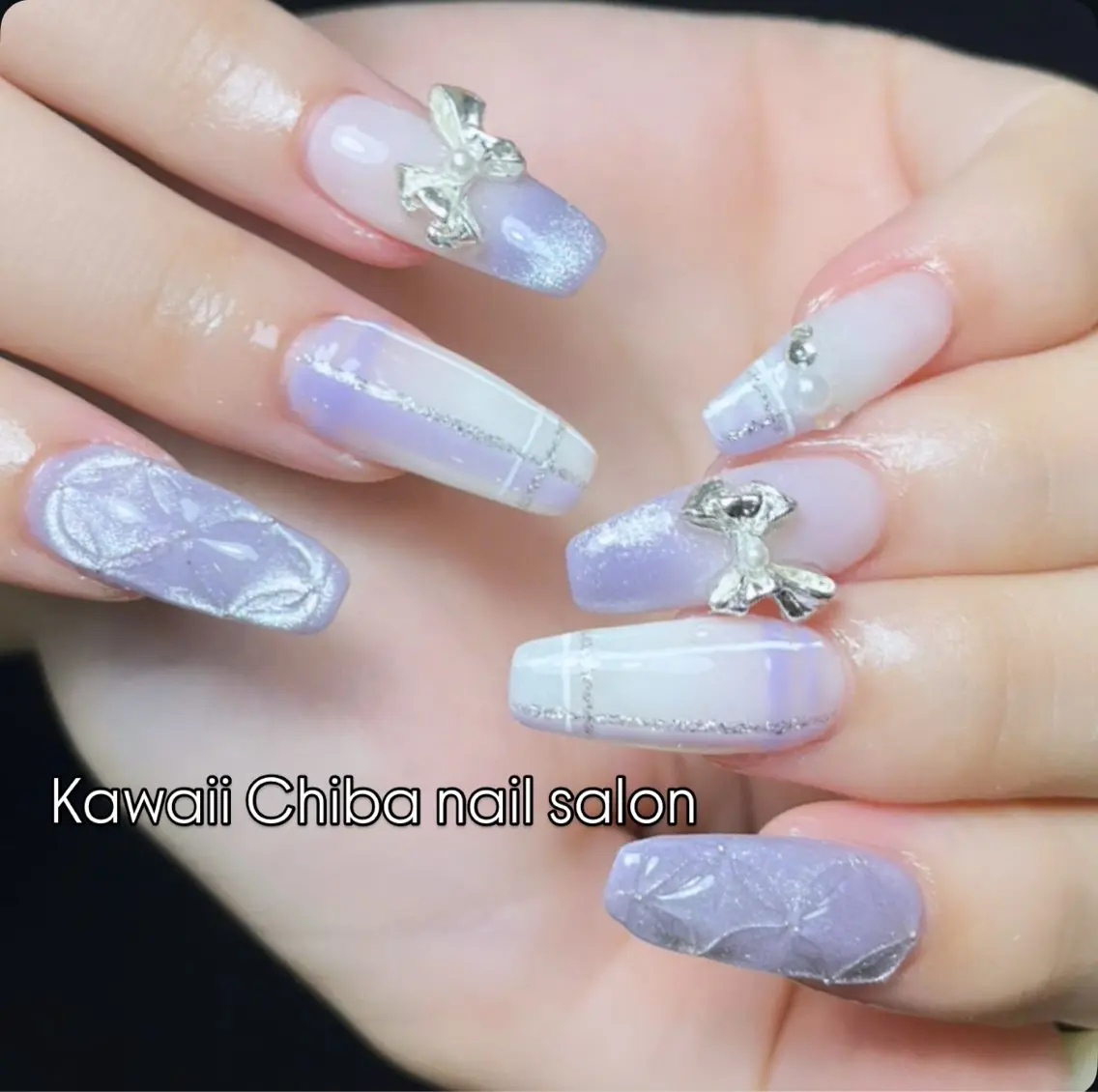 ネイル 長さ出し フレンチネイル ジェルネイル ガーリー 韓国ネイル Kawaii Chiba nailのネイルデザイン