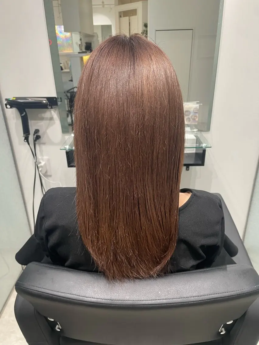 ミディアム カラー カット ヘアカラー 艶髪ブリーチカラー /府中/Mizukiのヘアスタイル