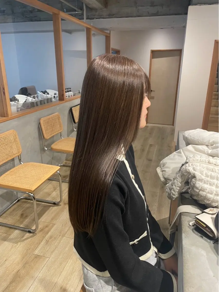 ブリーチなしダブルカラー+ブローの写真