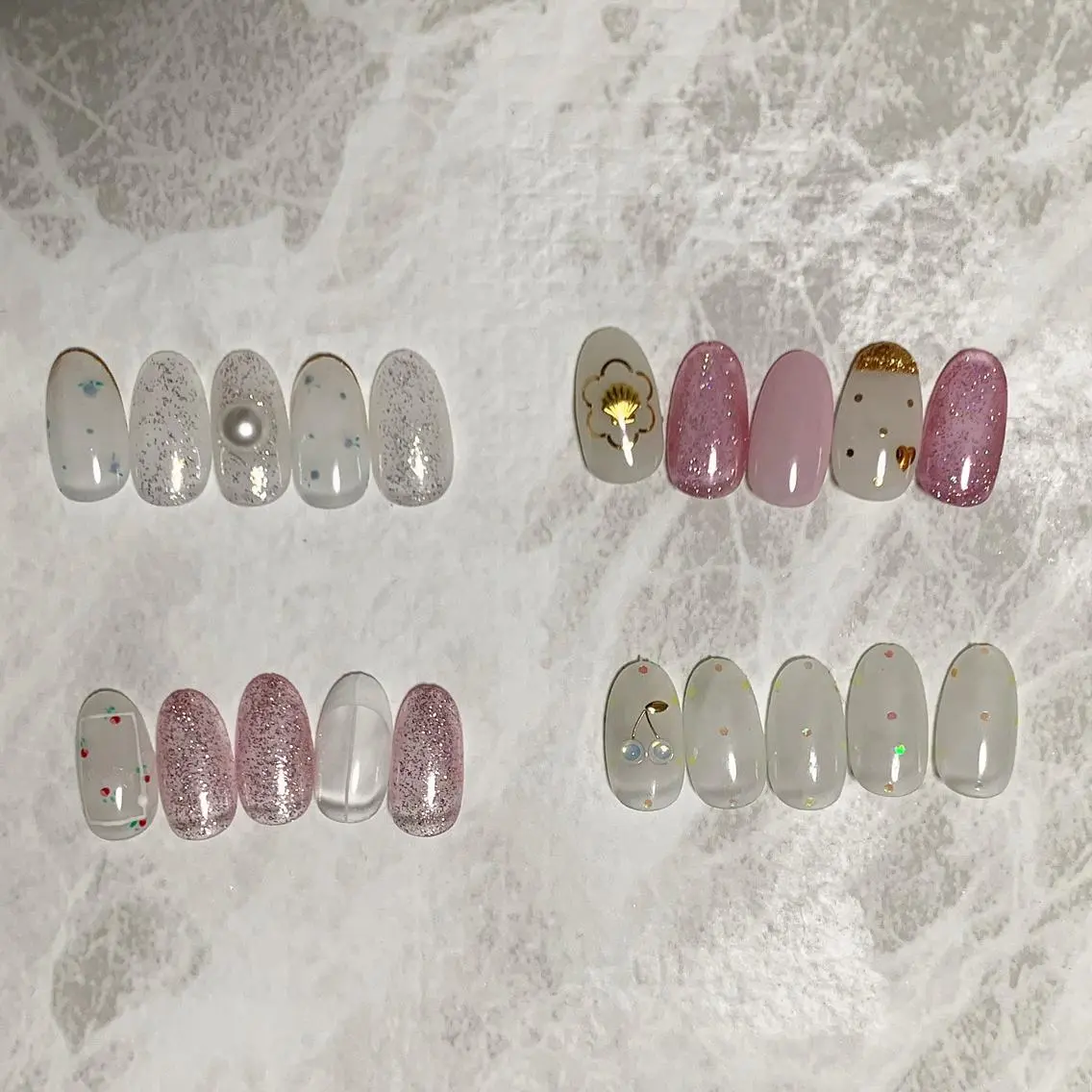 ネイル ガーリー ハンドネイル ハンドケア lylynail YUUKAのネイルデザイン