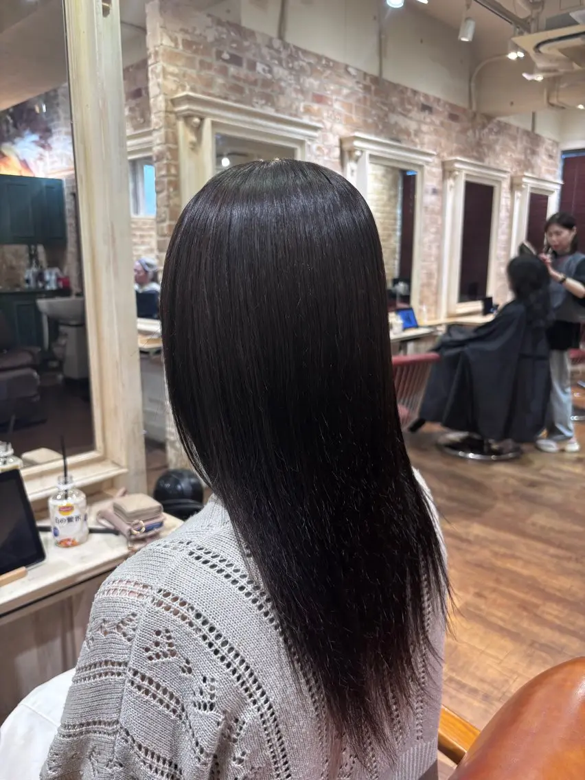 セミロング カット 縮毛矯正 田尾 凌雅のヘアスタイル